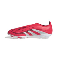 adidas Predator League Sans Lacets Gazon Naturel Gazon Artificiel Chaussures de Foot (MG) Rouge Blanc Noir