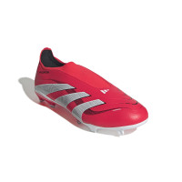 adidas Predator League Sans Lacets Gazon Naturel Gazon Artificiel Chaussures de Foot (MG) Rouge Blanc Noir