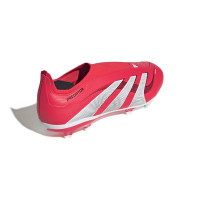 adidas Predator League Sans Lacets Gazon Naturel Gazon Artificiel Chaussures de Foot (MG) Rouge Blanc Noir