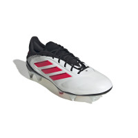 adidas Copa Pure III Elite Crampons Vissés Chaussures de Foot (SG) Blanc Noir Rouge