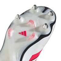 adidas Copa Pure III Elite Crampons Vissés Chaussures de Foot (SG) Blanc Noir Rouge