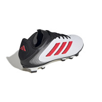 adidas Copa Pure III Club Gras / Kunstgras Voetbalschoenen (MG) Kids Wit Zwart Rood