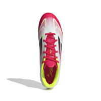 adidas F50 League IJzeren-Nop Voetbalschoenen (SG) Wit Rood Zwart Geel