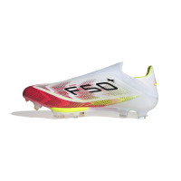 adidas F50+ Gras Voetbalschoenen (FG) Wit Rood Zwart Geel