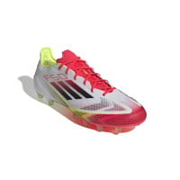 adidas F50 Elite Gazon Artificiel Chaussures de Foot (AG) Blanc Rouge Noir Jaune