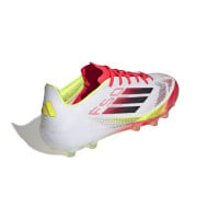 adidas F50 Elite Gazon Artificiel Chaussures de Foot (AG) Blanc Rouge Noir Jaune