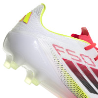 adidas F50 Elite Gazon Artificiel Chaussures de Foot (AG) Blanc Rouge Noir Jaune