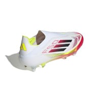 adidas F50 Elite Veterloze IJzeren-Nop Voetbalschoenen (SG) Wit Rood Zwart Geel