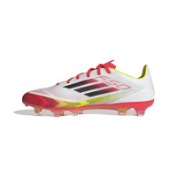 adidas F50 Pro Gras Voetbalschoenen (FG) Wit Rood Zwart Geel