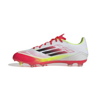 adidas F50 League Gras / Kunstgras Voetbalschoenen (MG) Wit Rood Zwart Geel