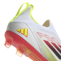 adidas F50 Elite Veterloze Gras Voetbalschoenen (FG) Kids Wit Rood Zwart Geel