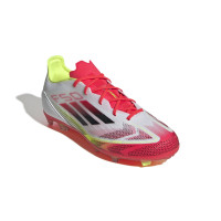 adidas F50 Elite Gras Voetbalschoenen (FG) Kids Wit Rood Zwart Geel