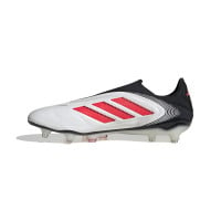 adidas Copa Pure III Elite Sans Lacets Gazon Naturel Chaussures de Foot (FG) Blanc Noir Rouge