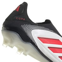 adidas Copa Pure III Elite Sans Lacets Gazon Naturel Chaussures de Foot (FG) Blanc Noir Rouge