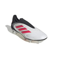 adidas Copa Pure III Elite Sans Lacets Crampons Vissés Chaussures de Foot (SG) Blanc Noir Rouge