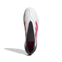 adidas Copa Pure III Elite Sans Lacets Crampons Vissés Chaussures de Foot (SG) Blanc Noir Rouge