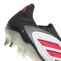 adidas Copa Pure III Elite Sans Lacets Crampons Vissés Chaussures de Foot (SG) Blanc Noir Rouge