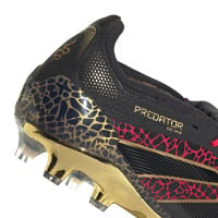 adidas Predator Elite FT Gazon Naturel Chaussures de Foot (FG) Noir Rouge Doré