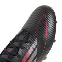 Chaussures de football adidas F50 League Iron Nop (SG) noir rouge argent