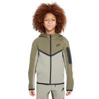 Nike Tech Fleece Sportswear Survêtement Enfants Vert Olive Gris Noir