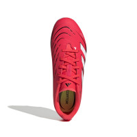 adidas Predator League Gazon Naturel Gazon Artificiel Chaussures de Foot (MG) Enfants Rouge Blanc Noir