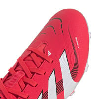 adidas Predator League Gazon Naturel Gazon Artificiel Chaussures de Foot (MG) Enfants Rouge Blanc Noir