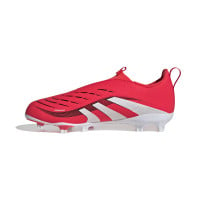 adidas Predator League Sans Lacets Gazon Naturel Gazon Artificiel Chaussures de Foot (MG) Enfants Rouge Blanc Noir