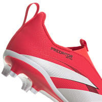 adidas Predator League Sans Lacets Gazon Naturel Gazon Artificiel Chaussures de Foot (MG) Enfants Rouge Blanc Noir