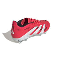 adidas Predator Elite Gras Voetbalschoenen (FG) Kids Rood Wit Zwart