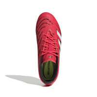 adidas Predator Elite Gras Voetbalschoenen (FG) Kids Rood Wit Zwart