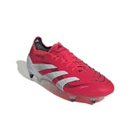 adidas Predator Elite Crampons Vissés Chaussures de Foot (SG) Rouge Blanc Noir