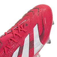 adidas Predator Elite Crampons Vissés Chaussures de Foot (SG) Rouge Blanc Noir