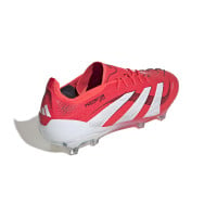 adidas Predator Elite Gazon Naturel Chaussures de Foot (FG) Rouge Blanc Noir