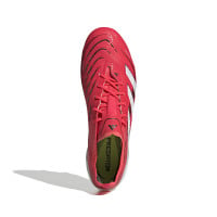 adidas Predator Elite Gazon Naturel Chaussures de Foot (FG) Rouge Blanc Noir