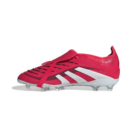 adidas Predator Elite FT Gazon Naturel Chaussures de Foot (FG) Enfants Rouge Blanc Noir