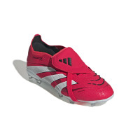 adidas Predator Elite FT Gazon Naturel Chaussures de Foot (FG) Enfants Rouge Blanc Noir