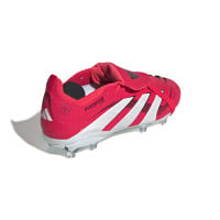 adidas Predator Elite FT Gazon Naturel Chaussures de Foot (FG) Enfants Rouge Blanc Noir