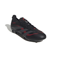 adidas Predator League Gazon Naturel Gazon Artificiel Chaussures de Foot (MG) Noir Gris Rouge