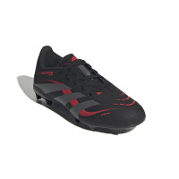 adidas Predator League Gazon Naturel Gazon Artificiel Chaussures de Foot (MG) Enfants Noir Gris Rouge