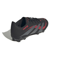 adidas Predator League Gazon Naturel Gazon Artificiel Chaussures de Foot (MG) Enfants Noir Gris Rouge