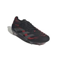 adidas Predator Elite Gazon Naturel Chaussures de Foot (FG) Noir Gris Rouge