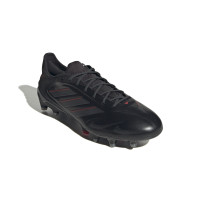 adidas Copa Pure III Elite Gras Voetbalschoenen (FG) Zwart Donkergrijs Rood