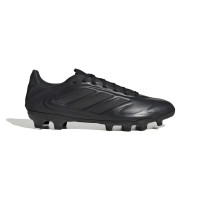 Chaussures de football Adidas Copa Pure III Pro en gazon et gazon artificiel (MG), noir, gris foncé, rouge