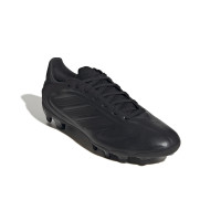 Chaussures de football Adidas Copa Pure III Pro en gazon et gazon artificiel (MG), noir, gris foncé, rouge