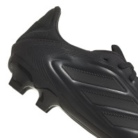 Chaussures de football Adidas Copa Pure III Pro en gazon et gazon artificiel (MG), noir, gris foncé, rouge