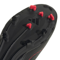 Chaussures de football Adidas F50 League sans lacets sur gazon et gazon artificiel (MG), noir, rouge, argent