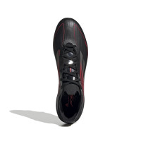 Chaussures de football adidas F50 Pro Gras (FG) noir rouge argenté