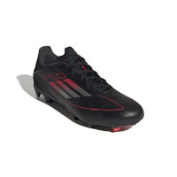 Chaussures de football adidas F50 League sur gazon et gazon artificiel (MG) noir rouge argent