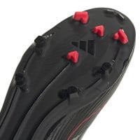 Chaussures de football adidas F50 League sur gazon et gazon artificiel (MG) noir rouge argent