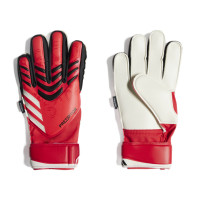 adidas Predator Match Fingersave Gants de Gardien de But Enfants Rouge Blanc Noir